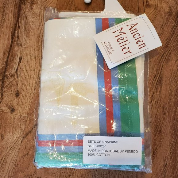 Penedo Lighthouse Napkins, set of 4, NWT, Made in Portugal, 20x20, 100% cotton - Picture 2 of 7